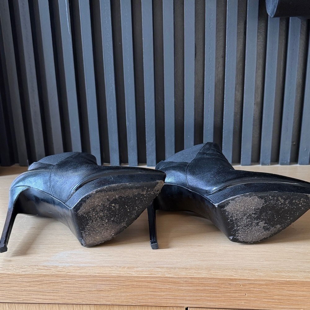 YSL Elegant Black High Heel Ankle Boots - Picture 6 of 8